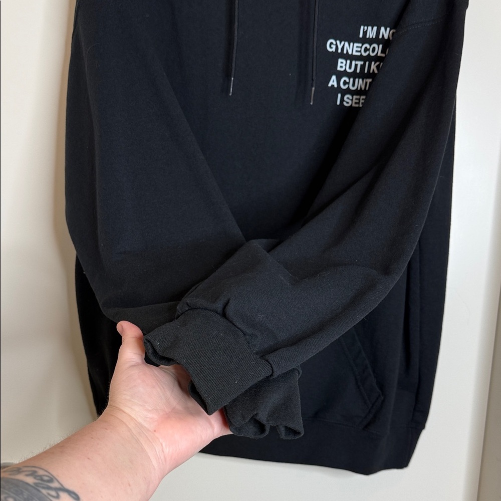 Sarcastic Women's Black Graphic Hoodie - Picture 4 of 5